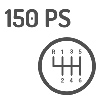 <b> 2.0L EcoBlue 110kW (150PS), 6 Gang Schaltgetriebe, Frontantrieb </b>